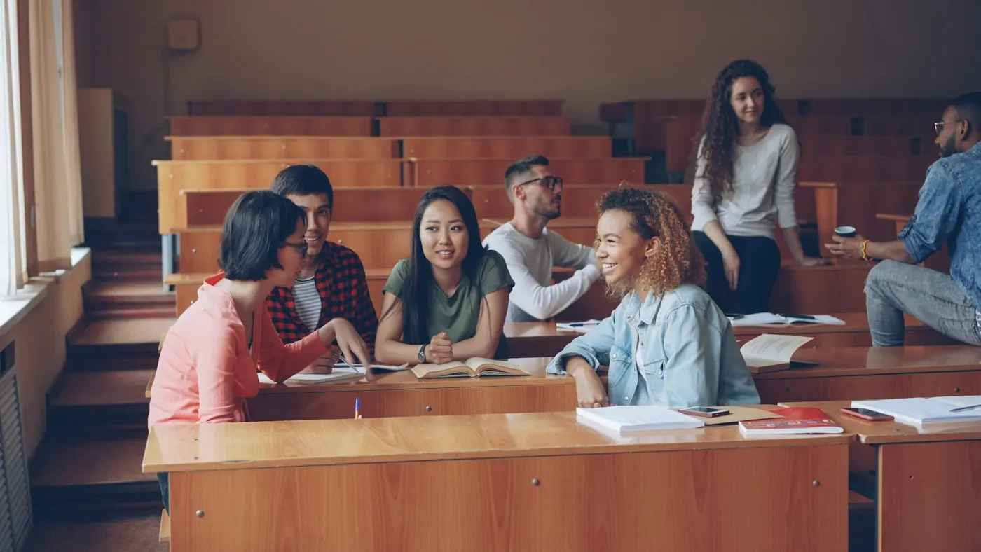 Students in a lecture hall