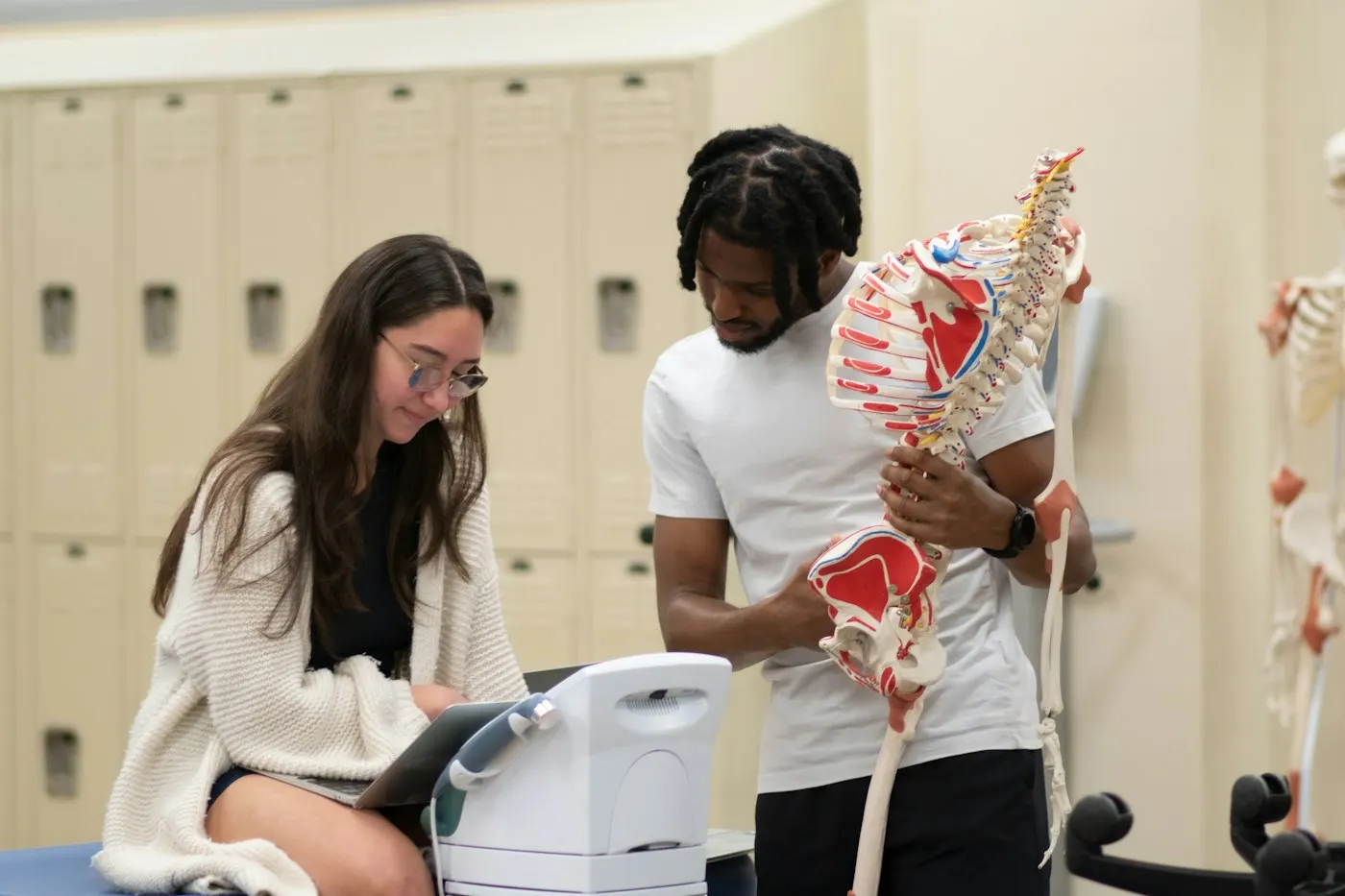 Medical students studying together